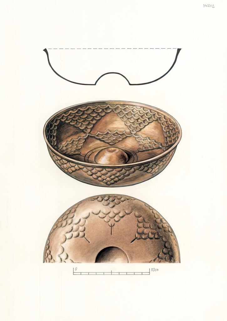 Major János: Török réz tál rajza