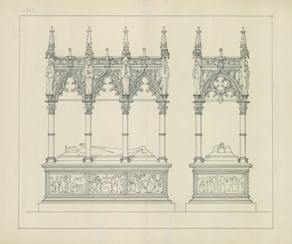 Lux Géza: Árpádházi Szent Margit síremlékének rekonstrukciós rajza